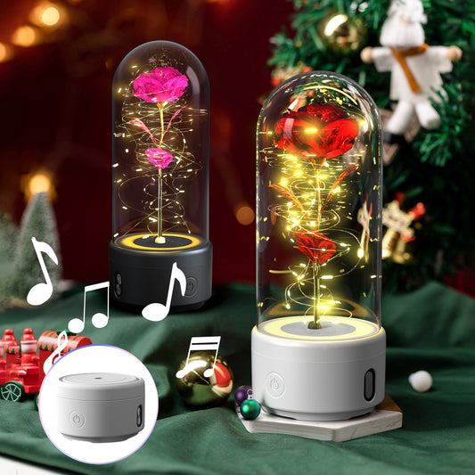 Rose Flowers LED Light And Bluetooth Speaker.