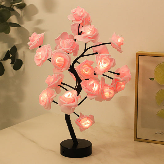 LED Rose Lamp Decoration in night